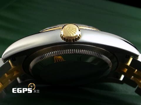 ROLEX 勞力士 DATEJUST 116233 經典 蠔式日誌型 18K黃金&amp;不鏽鋼材質 半金款 原廠鑲嵌包檯十鑽紀念面盤 台灣公司貨 自動上鍊 36mm