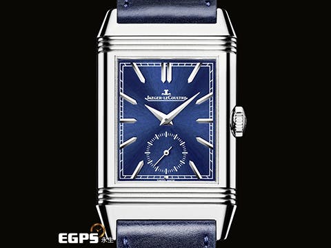 Jaeger Le-Coultre 積家 REVERSO TRIBUTE DUOFACE Q3988482 JLC傳承經典馬球POLO精神~ 特色獨特雙時區翻轉REVERSO工藝  耐操百搭 不銹鋼材質 高水準工藝~品味人士的優先選擇~   耀眼湛藍色面盤 2024年保單  手動上鍊 47 X 28.3mm