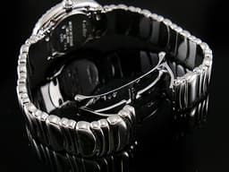 Cartier 卡地亞 BAIGNOIRE 鵝蛋 WB5095L2 18K白金材質 鍊帶款 <font color="#05f0f0">原廠鑲嵌明亮式切割圓鑽錶圈 鑲嵌凸圓形鑽石錶冠&nbsp;</font>&nbsp;米白色面盤 <font color="#ff0000">新錶參考訂價：1,350,000元</font> 石英機芯 22.5x30mm