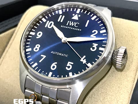 IWC 萬國 Big Pilot`s 大飛 大飛行員 IW329304 藍色面盤 2024年保單  不鏽鋼  最新IWC萬國錶錶鏈快速更換系統 飛行錶 自動上鏈 43mm