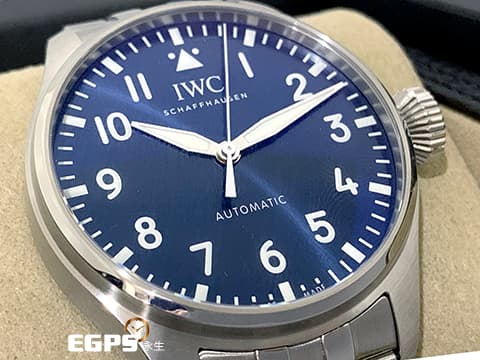 IWC 萬國 Big Pilot`s 大飛 大飛行員 IW329304 藍色面盤 2024年保單  不鏽鋼  最新IWC萬國錶錶鏈快速更換系統 飛行錶 自動上鏈 43mm