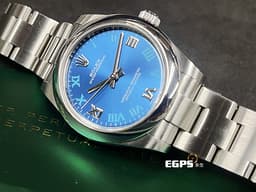 ROLEX 勞力士 177200 藍色面盤 蠔式恆動&nbsp;<font color="#FF0000">2021年～活潑藍色面盤  女性首選</font>&nbsp;不鏽鋼材質 自動上鍊 31mm