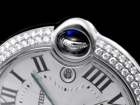 CARTIER 卡地亞 Ballon Bleu de Cartier 藍氣球 大型 精鑲鑽框 鍊帶款 自動上鍊 42mm