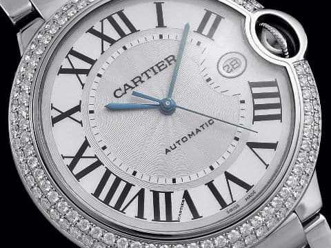 CARTIER 卡地亞 Ballon Bleu de Cartier 藍氣球 大型 精鑲鑽框 鍊帶款 自動上鍊 42mm