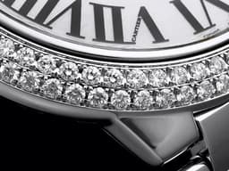 CARTIER 卡地亞 Ballon Bleu de Cartier 藍氣球 大型 <font color="#05f0f0">精鑲鑽框 鍊帶款</font> 自動上鍊 42mm