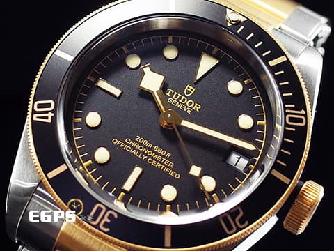 TUDOR 帝舵 Heritage Black Bay S&amp;G 碧灣 79733N 半金款 18K黃金 大衛貝克漢 配帶款 79733 N 雪花針 MT5612自製機芯 2024年保卡 潛水錶 自動上鍊 41mm