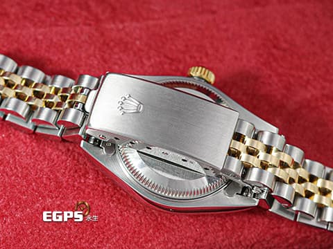 ROLEX 勞力士 Lady-Datejust 26 蠔式日誌型 79173 包檯鑽石時標 18K黃金 半金款&nbsp;DJ26 經典三角坑紋外圈 紀念型（Jubilee）五銖錶帶 自動上鍊 26mm