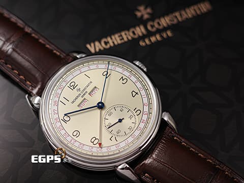 Vacheron Constantin 江詩丹頓 VC錶 Historiques Triple Calendrier 1942 歷史名作系列 三重日曆&nbsp;經典「牛角」錶耳設計 3110V/000A-B425 全日曆 小秒針 不鏽鋼&nbsp;日內瓦印記 2021年保單&nbsp;手上鏈 40mm