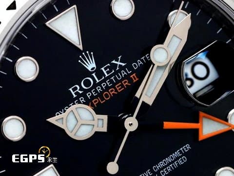 ROLEX 勞力士 Explorer II 蠔式 探險家二號 216570 黑色面盤 探二 橘色兩地時間指針 GMT 兩地時區 不鏽鋼 2021年新式綠卡 自動上鍊 42mm