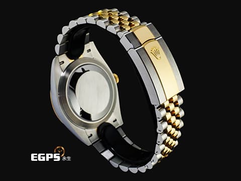 ROLEX 勞力士 DateJust 41 蠔式日誌型 126333 18K黃金材質 半金款 DJ41 經典三角坑紋錶圈 新款綠色面盤搭配金質立體羅馬時標&nbsp;2026年保單 紀念型（Jubilee）五銖錶帶 自動上鍊 41mm
