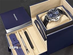 PANERAI 沛納海 Luminor Marina PAM01313 <font color="#2828FF">藍色經典三明治面盤</font> 三日鍊 小秒針 PAM1313 不鏽鋼 <font color="#FF0000">2025年保卡</font> 自動上鍊 44mm