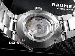 BAUME &amp; MERCIER 名士 Riviera M0A10829 <font color="#05f0f0">Super-LumiNova 夜光塗層</font>&nbsp;<font color="#0582f5">純白色波浪紋錶盤&nbsp;</font>&nbsp;<font color="#FF0000">2025年保卡 快拆功能系統</font>&nbsp;自動上鏈 42mm