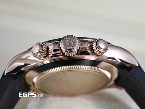 ROLEX 勞力士 Cosmograph Daytona 宇宙計時型 迪通拿 116515LN&nbsp;絕版阿拉伯數字時標巧克力色面盤 搭配Rubber B橡膠錶帶 116515 LN 永恆玫瑰金&nbsp;陶瓷外圈 計時碼表&nbsp;2016年保卡&nbsp;賽車錶 自動上鍊 40mm