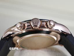 ROLEX 勞力士 Cosmograph Daytona 宇宙計時型 迪通拿 116515LN&nbsp;<font color="#D2691E">絕版阿拉伯數字時標巧克力色面盤 搭配Rubber B橡膠錶帶 </font>116515 LN 永恆玫瑰金&nbsp;陶瓷外圈 計時碼表&nbsp;<font color="#FF0000">2016年保卡&nbsp;</font>賽車錶 自動上鍊 40mm