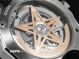 ZENITH 真力時 DEFY Skyline Skeleton 天際線系列 03.9300.3620/80.I001 不鏽鋼材質&nbsp;<font color="#4169e1">高振頻 10秒 旋風秒針</font>&nbsp;<font color="#cdcbcb">ZENITH四芒星鏤空面盤</font> <font color="#FF0000">2025年卡 附贈快拆式橡膠錶帶</font> 自動上鍊 41mm