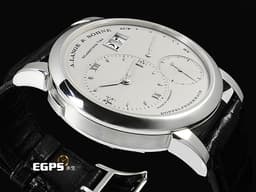 A.LANGE &amp; SOHNE 朗格 Lange 1 101.025 PT950 鉑金材質&nbsp;<font color="#05f0f0">大日期窗 實心銀白色面盤、羅馬數字時標指針&nbsp;</font>手上鍊 38.5mm