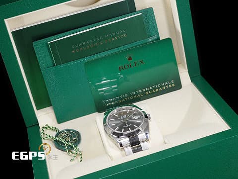 ROLEX 勞力士 Datejust 41 蠔式日誌型 126300 石板灰色錶面 柱狀時標 DJ41 不鏽鋼 大三針 2025年新式保卡 蠔式（Oyster）三節錶帶 自動上鍊 41mm