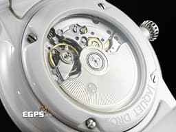 JAQUET DROZ 雅克德羅 JD錶 Grande Seconde J003036208 <font color="#05f0f0">白色陶瓷材質 白色珍珠貝母面盤 原廠鑲嵌鑽石裝飾白色錶帶</font>&nbsp;<font color="#FF0000">2021年保卡 新錶訂價：566,000元</font>&nbsp;自動上鍊 44mm