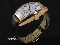 Franck Muller 法蘭穆勒 CINTRÉE CURVEX 7885 B S6 PR EMA 5N 18K玫瑰金材質 酒桶型 <font color="#05f0f0">白色法瑯面盤 七日鏈動力儲存顯示</font>&nbsp;自動上鍊 55x39mm