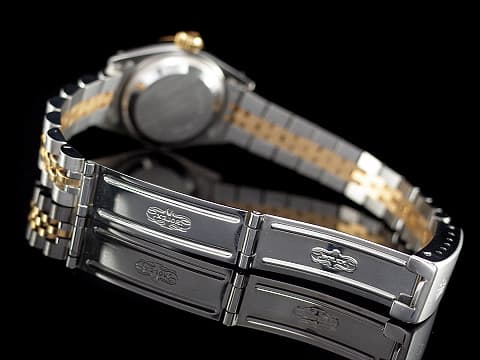 ROLEX 勞力士 DATEJUST 69173 蠔式 半金 漸層紅色面盤 鑽石時標 自動女錶 26mm