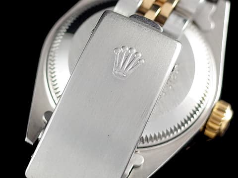ROLEX 勞力士 DATEJUST 69173 蠔式 半金 漸層紅色面盤 鑽石時標 自動女錶 26mm