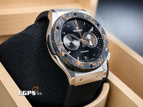 HUBLOT 宇舶 Classic Fusion Chronograph 經典融合 541.NQ.1470.RX.UEL26 橘色玻璃纖維錶圈 UEFA EuropaLeague 官方授權限量版 鈦金屬材質錶殼&nbsp;計時碼錶 2026年保單 全球限量50只 自動上鍊 42mm