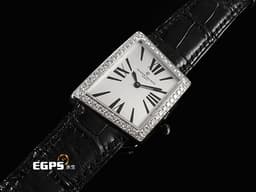 VACHERON CONSTANTIN 江詩丹頓 1972  系列 37510/000G 18K白金材質 <font color="#05f0f0">銀色拉絲面盤 原廠鑲嵌鑽石錶圈</font> 26 x 36.5mm