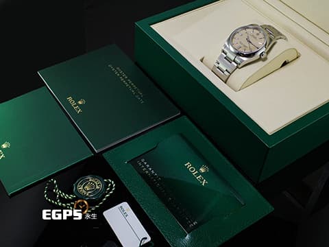 ROLEX 勞力士 Oyster Perpetual 36 蠔式恆動型 126000 米色 奶茶色面盤&nbsp;經典 OP36 大三針 不鏽鋼材質&nbsp;2026年保卡 自動上鍊 36mm