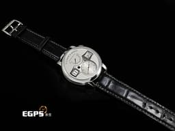 A.LANGE &amp; SÖHNE 朗格 Zeitwerk Platinum 時間橋 142.025 貓頭鷹 <font color="#84C1FF">PT950 鉑金材質</font> <font color="#0582f5">大數字瞬跳時間顯示 3日動能顯示 小秒針 德國銀</font> <font color="#FF0000">2024年保單</font> 手上鍊 41.9mm