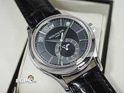 Patek Philippe 百達翡麗 PP錶 Annual Calendar 年曆錶 5205G-010 月相盈虧 日夜顯示 18K白金材質 <font color="#FF0000">PP印記 </font>5205 G<font color="#FF0000">&nbsp;</font>自動上鍊 40mm