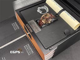 PANERAI 沛納海  Radiomir 8 Days GMT <font color="#FF0000"> 特別版 </font> PAM00395 PAM395 18K玫瑰金材質 八日鍊 <font color="#e2bf97">巧克力色面盤</font> 手動<span style="font-size: 10pt;">上鍊 45mm</span>