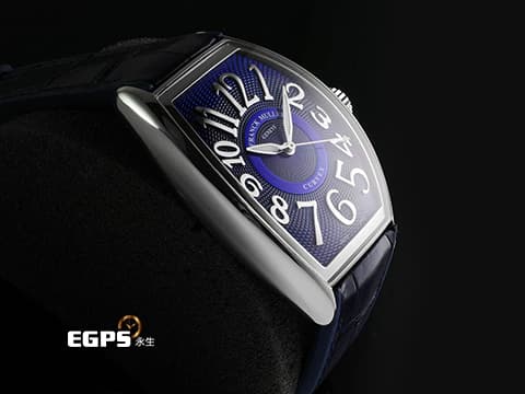 FRANCK MULLER 法蘭穆勒 Curvex CX CX36 酒桶型 不鏽鋼材質 三維曲線藍色面盤 2025年保單 台灣公司貨 自動上鍊  36.5 x 52.65 mm