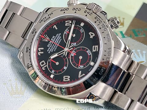 ROLEX 勞力士 Daytona 迪通拿 116509 18K白金材質 鍊帶款&nbsp;經典黑色賽車面盤 視距儀刻度錶圈&nbsp;自動上鍊 40mm