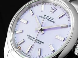 ROLEX 勞力士 Oyster Perpetual 34 蠔式恆動型 124200 <font color="#e0bbf2">最新款 薰衣草紫色面盤</font>&nbsp;OP34 不鏽鋼 大三針<font color="#FF0000">&nbsp;2026年保卡</font> 自動上鍊 34mm