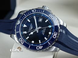 LONGINES 浪琴 HydroConquest GMT 康卡斯 深海征服者 L38904969 兩地時間 浪鬼 <font color="#4169e1">藍色陶瓷外圈 藍色面盤 藍水鬼</font> 不鏽鋼 橡膠錶帶&nbsp;<font color="#FF0000">2026年保單</font> 潛水錶 自動上鍊 43mm