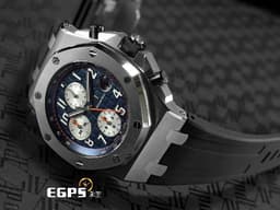 Audemars Piguet 愛彼 AP錶 Royal Oak Offshore 皇家橡樹 離岸型 26470ST <font color="#4169e1">Navy 海軍藍</font>&nbsp;計時碼表 不鏽鋼材質&nbsp;<font color="#FF0000">2018年新式保卡&nbsp;</font>自動上鏈 42mm