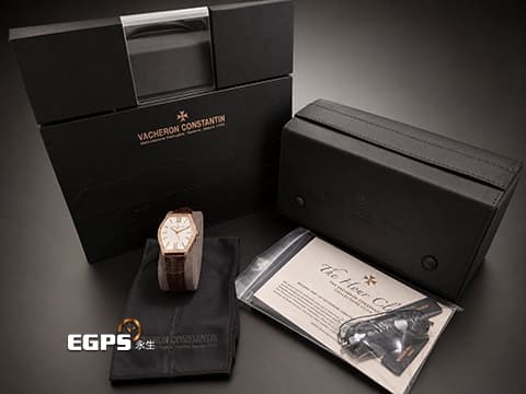 Vacheron Constantin 江詩丹頓 VC錶 Malte 馬耳他系列 25530/000R-9742 玫瑰金材質 鱷魚皮帶 銀白色面盤 原廠鑲鑽錶圈&nbsp;搭配原廠18K玫瑰金材質錶扣! 石英機芯 34.4 x 28.4mm