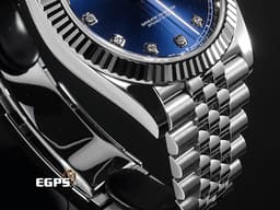 ROLEX 勞力士 DATEJUST 126334 蠔式日誌型 經典 不鏽鋼材質 <font color="#05f0f0">18K白金太陽坑紋錶圈&nbsp;鑽石時標藍色面盤&nbsp;</font><font color="#FF0000">2022年保卡</font>&nbsp;自動上鏈 41mm