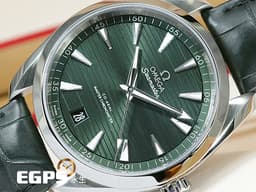 OMEGA 歐米茄 Seamaster 海馬 Aqua Terra 150 系列 22013412110001 <font color="#487407">綠色甲板紋面盤</font> 大三針 不鏽鋼 同軸擒縱&nbsp;<font color="#FF0000">2022年台灣公司貨</font>&nbsp;自動上鍊 41mm