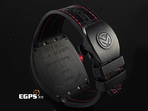 FRANCK MULLER 法蘭穆勒 Vanguard系列 V45 SC DT 黑面拉絲面盤 紅色立體時標 碳纖維材質  2020年保單 台灣公司貨  酒桶型 自動上鍊 44x54mm