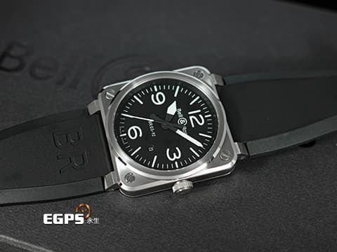 Bell &amp; Ross 柏萊士 BR錶 Instrument 系列 BR03-92&nbsp; 大三針&nbsp; 經典黑色面盤 不鏽鋼材質 飛行錶 自動上鍊 42mm