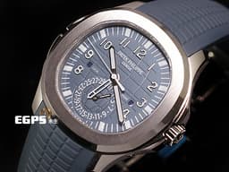 Patek Philippe 百達翡麗 PP錶 Aquanaut 5164G-001 旅行家 海底探險家 兩地時間 畫夜顯示 手雷 <font color="#ff0000">首款白K金材質旅行時間系列</font> <font color="#05f0f0">瑩潤灰藍色錶盤</font> 突顯現代和悠閒時尚風格 年輕帥氣收藏家首選 <font color="#05f0f0">2025年保單</font> 40mm