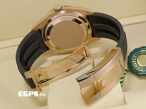 ROLEX 勞力士 Sky-Dweller 326235 蠔式 天行者 年曆錶 兩地時區 巧克力色面盤搭配Oysterflex橡膠錶帶 沙羅裝置 18K永恆玫瑰金 2022年保卡&nbsp;自動上鍊 42mm