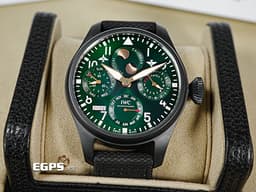 IWC 萬國錶 Pilot's TOP GUN Perpetual Calendar 大飛行員 海軍空戰部隊 IW503005&nbsp;<font color="#058703">賽車綠特別版</font><font color="#ff0000">&nbsp;</font>萬年曆 月相盈虧 七日鍊<font color="#ff0000">&nbsp;</font>黑陶瓷 大飛<font color="#ff0000">&nbsp;2021年台灣公司貨 限量250只&nbsp;</font>自動上鍊 46.2mm