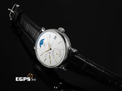 IWC 萬國 Portofino Moon Phase 柏濤菲諾 IW516401 不鏽鋼材質 八日鍊 月相顯示 動能顯示&nbsp;2017年保卡 台灣公司貨&nbsp;手上鍊 45mm