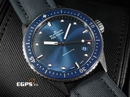 BLANCPAIN 寶珀 Fifty Fathoms Bathyscaphe<span style="font-size: 10pt;">&nbsp;五十噚 深潛器&nbsp;</span><font style="font-size: 10pt;" color="#136bbe">藍色面盤放射紋面盤 陶瓷外圈</font><span style="font-size: 10pt;">&nbsp;5000-0240-O52A </span><font style="font-size: 10pt;" color="#808080">灰色陶瓷材質錶殼</font><span style="font-size: 10pt;">&nbsp;大三針 潛水錶 自動上鍊 43.6mm</span>