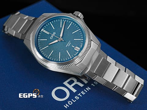 ORIS 豪利時 ProPilot X Calibre 400 系列&nbsp;0140077787155 煙藍色面盤 鈦金屬 五日鍊 大三針&nbsp;2026年保單 飛行錶 自動腕錶 39mm