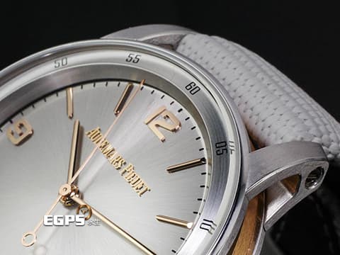 Audemars Piguet 愛彼 AP CODE 11.59系列 15210CR.OO.A008KB.01 18K白金與玫瑰金材質 太陽紋灰色亮漆錶面  2022年卡&nbsp;自動上鍊 41mm