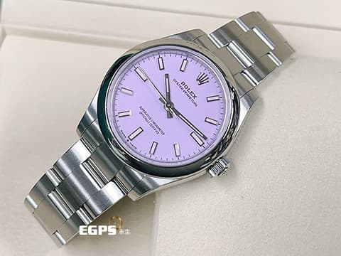 ROLEX 勞力士 Oyster Perpetual 31 經典 蠔式恆動型 277200 2025年最新款 薰衣草紫色噴漆面盤&nbsp;OP31 不鏽鋼 2025年保卡 保有大部分原廠膠膜&nbsp;自動上鍊 31mm