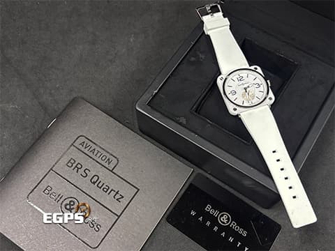 Bell &amp; Ross 柏萊士 BRS-98-WCS 白色精密陶瓷 石英機芯  39mm
